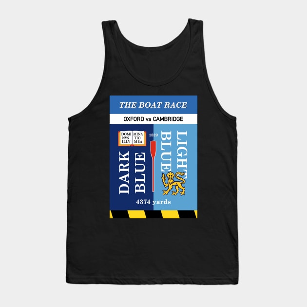 The Boat Race Oxford Cambridge London UK Rowing Tank Top by PB Mary